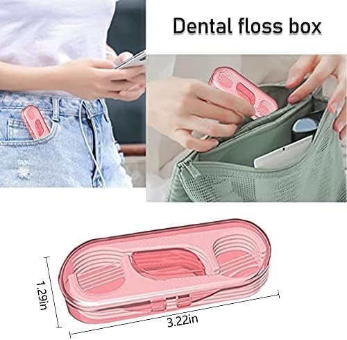 Flosser Dispenser Dental Floss Case Travel Floss Professional Toothpicks Sticks with Travel Case Superfine Floss Picks Dental Picks for Teeth Cleaning - Image 3