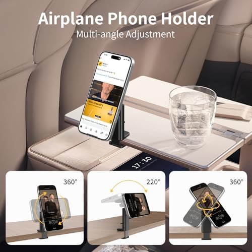 VRIG MG-22 Magnetic Airplane Phone Holder for MagSafe, iPhone 16, 15, 14, 13, 12 & All Phones, Handsfree Phone Mount for Seat Tray Table, Pocket Size Travel Essentials Must Have Accessories for Flying - Image 5