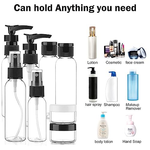 Cosywell Travel Size Bottles for Toiletries 13 Pack 2oz TSA Approved Toiletry Bottles Leak Proof Travel Kit for Women Men TSA Clear Toiletry Bag Shampoo Lotion Skincare Cosmetic Container - Image 5