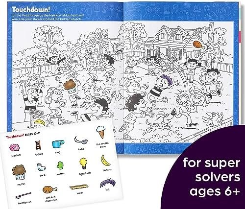 Highlights Hidden Pictures Sticker Challenge Books for Kids Ages 6 and Up, 4-Pack, 64 Pages of Seek and Find Activities, Double as Coloring Books, 440+ Stickers - Image 6